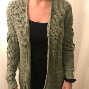 Lime green cardigan